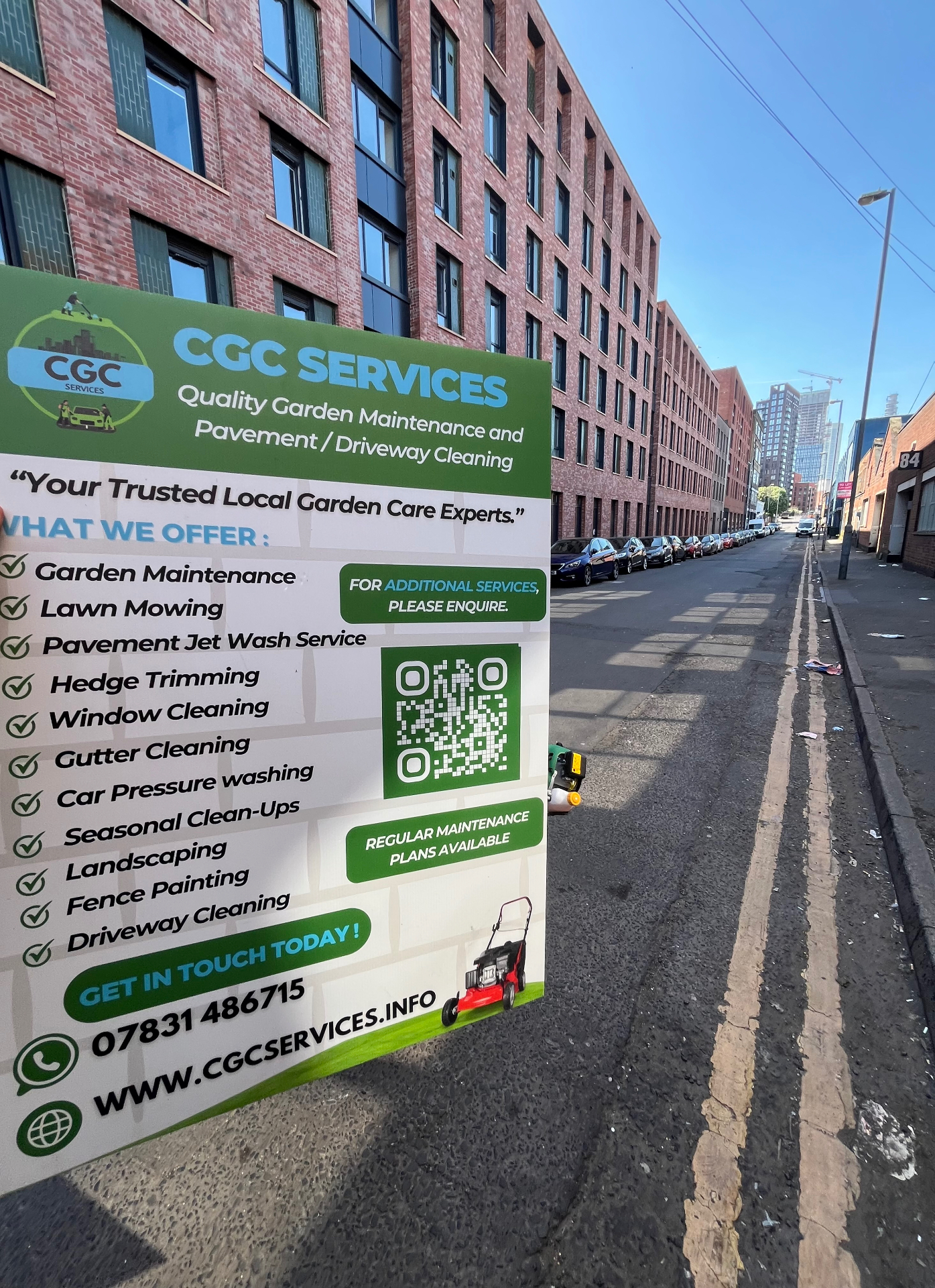 CGC Services flyer showcasing our range of garden and property maintenance services