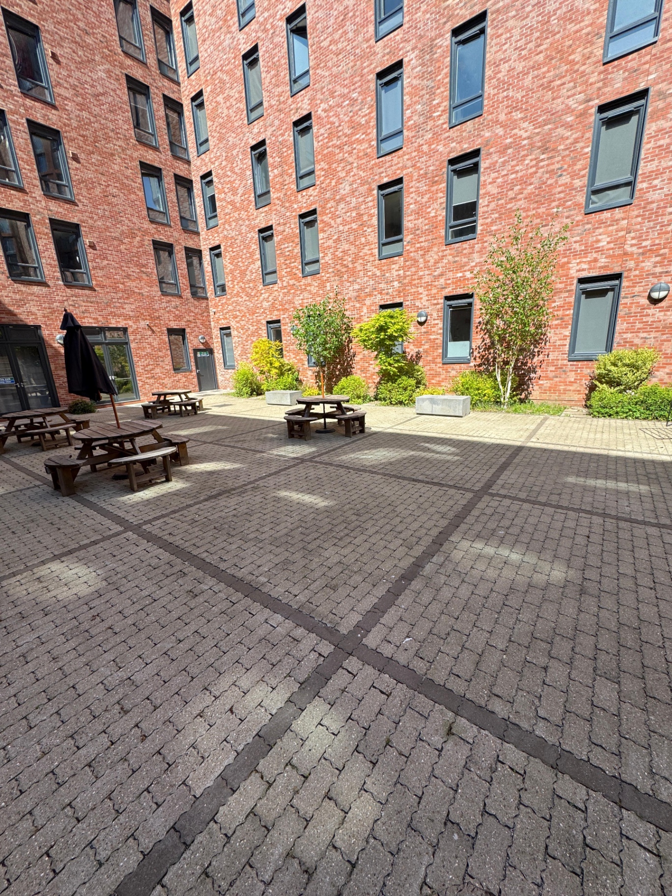 Commercial courtyard maintenance