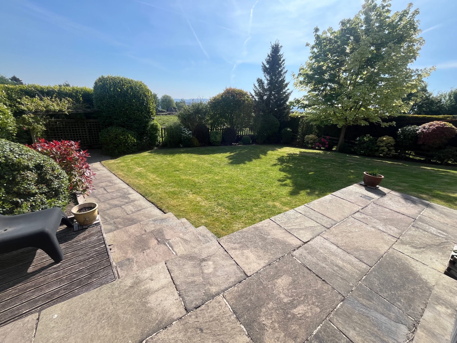 Beautiful maintained garden with lush greenery